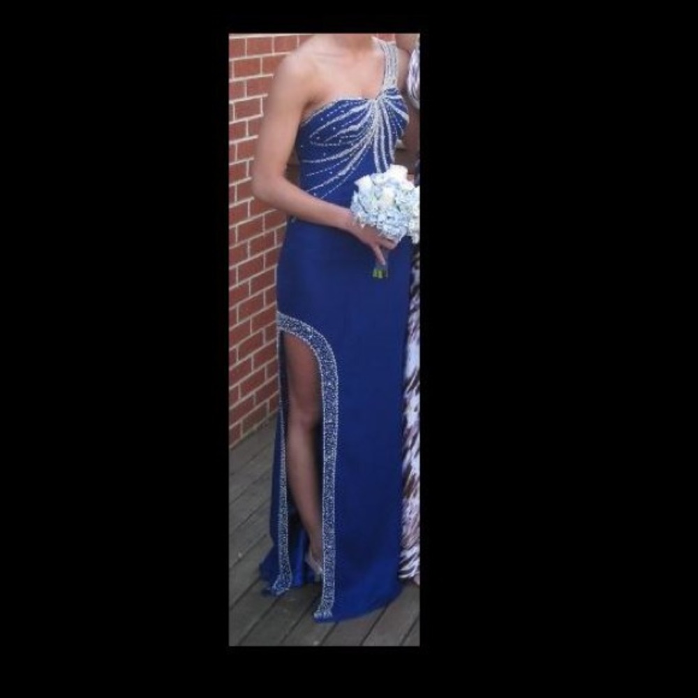 Beaded, floor length gown or prom dress